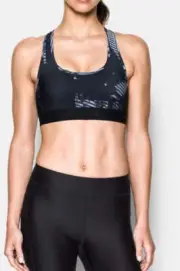 Under Armour Crossback Debossed Sports Bra Black XS NWT! $39.99