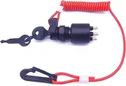 Outboard Engine 175974 5005801 765562 0175974 05005801 0765562 Ignition Switch & Key Assembly with Lanyard for OMC Johnson Evinrude 40-200HP Outboard Motor