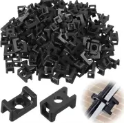 100Pcs Cable Tie Mount Base Saddle Type Mount Wire Holder Zip Tie Holder Wire Cl