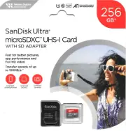 SanDisk Ultra microSDXC UHS-I Card, 256GB, with SD Adapter - FREE SHIPPING