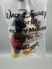 Vintage 2001 Kellogg's Mickey Mouse Mini Bean Plush SEALED