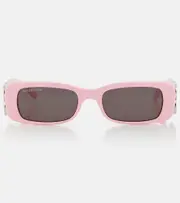 [Balenciaga] Balenciaga Dynasty rectangular sunglasses One Size pink