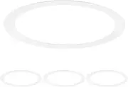 uxcell 4-Pack Goof Rings for 3 Inch Recessed Lights, 3.4" ID 4.1" OD Durable Steel Trim Ring Flush Mount Matte White Can Light Trim Ring Cover for Ceiling Can Downlights