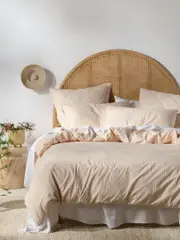 LINEN HOUSE CLASSIC STRIPE QUILT COVER SET - ROSE