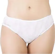 [Unbranded] (XX-Large (110cm - 110cm ), White) - Super Soft Women's Disposable Briefs (5 Pack) - Comfortable Lightweight Go Anywhere Underwear ideal for Hospital Maternity Pregnancy Post Partum. Travel Massage Knickers Panties