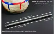 Acrylic/Resin Simple Turner & Hollower Unhandled Carbide Lathe Tool (12" Long AR