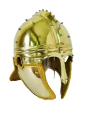 18 Gauge Brass Medieval Roman Knight Armour Ridge Helmet Warrior Cosplay Costume