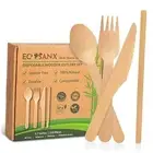 220 PCs Wooden Cutlery set | 220 Set (80 Fork, 70 Spoon, 40 Knives & 30 Straws)