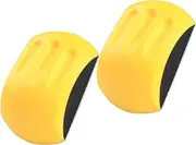 2 Pcs Sanding Mouse Hand Sander Block, 5 Inch Round Hand Sanding Pad Hook and Loop Mouse Sand Block for Woodworking, Arts, Crafts, Furniture Restoration, Home and Automotive Parts