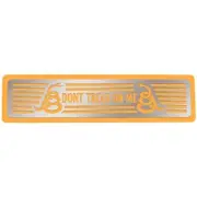 CSM SS Don't Tread On Me Step Plate - Orange Powder Coat, 5 X 20 X 1/4 Inch