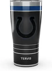 Tervis Traveler NFL Indianapolis Colts - Night Game Triple Walled Insulated Tumbler Travel Cup Keeps Drinks Cold & Hot, 20oz, Stainless Steel