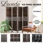 Levede 4/6 Panel Partition Room Divider Folding Privacy Screen Wood Stand