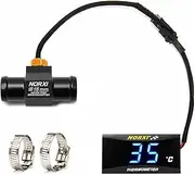 NORXI Universal Digital Water Thermometer Water Temp Gauge for Motorcycles, 12V with Temperature Sensor Adapter (16mm, Blue)