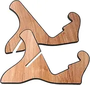 JEWEDECO Guitar Stand Elegant Display Rack for Guitar Ukulele and Violin Portable Home Storage Smooth Finish Strong Support Walnut Grain Design