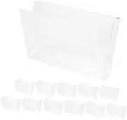 ETHZZLE 12pcs Compact Cassette Storage Holder Clear Cassette Box with Integrated Note Holder Portable Design for Easy Organization and Space Saving Storage