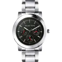 在飛比找ETMall東森購物網優惠-RELAX TIME 時尚型男日曆手錶-黑x銀/38mm (