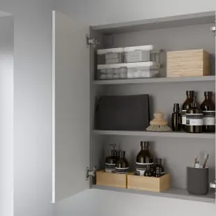 IKEA 雙門鏡櫃, 灰色, 60x17x75 公分
