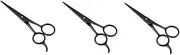 KALLORY 3pcs Stainless Steel Beard Scissors Eyebrow Trimming Scissors Practical Hairdressing Accessory for Daily Beard Care Grooming Black