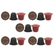 15 Pcs Refillable Reusable Espresso Capsule for Coffee Machine9266