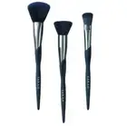 NEW FARAH Makeup BRUSH SET Midnight Pro Trio Brushes Foundation Blush Stippling