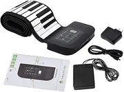 Portable Roll Up Electronic 88 Keys Silicone Piano with Speaker for Kid, Gift Option for Holiday/Birthday,US Plug