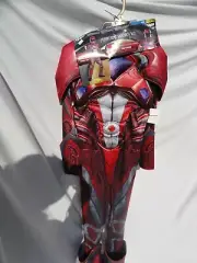 Power Ranger Red Ranger DLX Halloween Costume Mask & Jumpsuit Size Large 10-12
