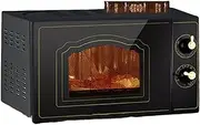 Microwave Oven Integrated, Household Automatic Multi-Function 700 W 20 L Small Mini Light Wave Oven, Easy to Clean, Uniform Temperature Control,Black Little Surprise