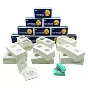 600Pcs Coin Holders Cardboard Coins Flips for 6 assorted size 600pcs
