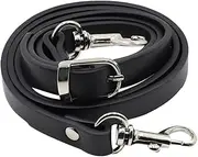 [jojofuny] PU Bag Replacement Strap with Silver Buckle for Cross Body Shoulder Bag Stylish Black Accessory for Women and Men