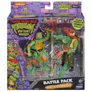 TMNT Teenage Mutant Ninja Turtles Mutant Mayhem Mikey Vs Leatherhead Battle Pack
