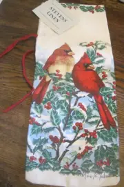 NEW! CARDINAL Wine/Bottle BAG BY STEVENS LINENS BY MARC HANSON-USA