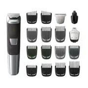 Philips Norelco Multigroomer All-In-One Trimmer Series 5000, 18 Piece Mens Grooming Kit, for Beard Face, Hair, Body Hair Trimmer for Men, No Blade Oil Needed, MG5750/49