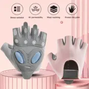 1Pair Cycling Half Finger Gloves Non-Slip Breathable Bicycle Silicone Pad Gloves