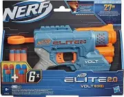 Nerf Elite 2.0 Volt SD-1 Blaster 6 Official Nerf Darts, Light Beam Targeting, 2