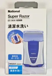 National Super Razor Shaver ES 3830 Wet Dry Battery Operated Compact New NOS