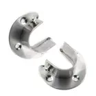 Socket Bracket 2pcs Clothes Support Silver Closet Rail Rod End High quality