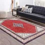 Long Hall Washable Rugs Front Door Runners Floor Carpet for Hallway Entryway Living Room Laundry Room 100x160 Retro Ethnic Style red Blue