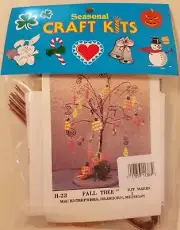Fall Tree Decoration Beaded Beading Wire Seasonal Craft Kit Mac Enterprises VTG