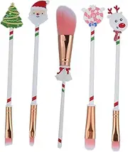 FRCOLOR 5pcs Cartoon Makeup Brush Kit Soft Blush and Foundation Brushes for Eye Makeup with Storage Bag for Teens Durable and Easy to Clean