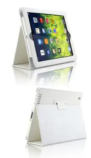 MCC New iPad 9.7 2017 Folio Leather Apple Smart Case Cover Stand iPad5 [White]