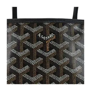 GOYARD 拓印兔子帆布LOGO購物包-小/黑