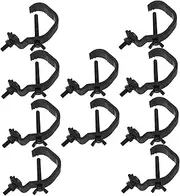 MINAOLULUS 10pcs Aluminum Truss Light Clamp: Heavy Duty Stage Light Hook for Moving Head Lamp - Metal Light Clips for Stage Lighting Truss