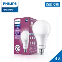 在飛比找博客來優惠-Philips 飛利浦 14W LED高亮度燈泡-晝光色65
