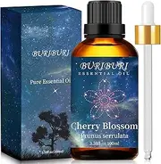 100ML Cherry Blossom Essential Oil , 100% Pure Undiluted Aromatherapy Cherry Blossom Oil 3.38fl.oz for Soap, Candle Making, Massage, Diffuser, Humidifier