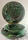 Tag BOTANICA Green Floral Print Melamine Dinner Plate, Salad Plate and Bowl Set