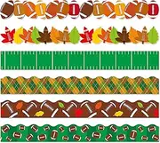 96Pcs Fall Football Bulletin Board Borders Maple Leaves Orange Brown Green Border Trim Fall Harvest Sport Themed Decoration Borders for Thanksgiving Day Classroom Chalkboard White Board Supplies