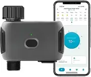 UanTii Smart Irrigation Water Timer Tuya WiFi Sprinkler Timer for Garden Hose,Smart Water Valve Controller,APP Control,No Hub Required,Woks with Alexa and Google Home (1 Outlet)