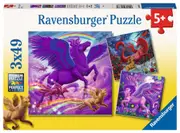 3x49pc Ravensburger Mythical Majesty Jigsaw Puzzle 21x21cm Kids/Children 5y+