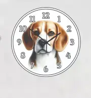Beagle Dog Wall Clock art Time Piece Memories Photo Rescue Dog Today