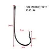 100 Pcs 4# Chemically Sharpened O'Shaughnessy Fishing Hooks, Special Offer